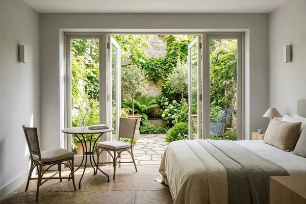 Courtyard double room with queen bed